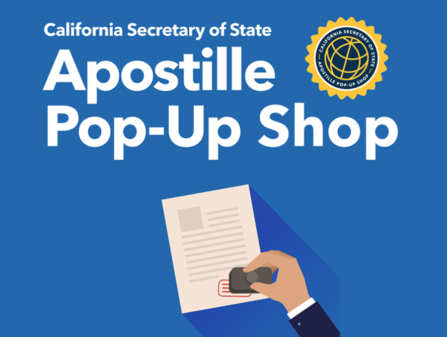 California Secretary of State Apostille Pop-Up Shop