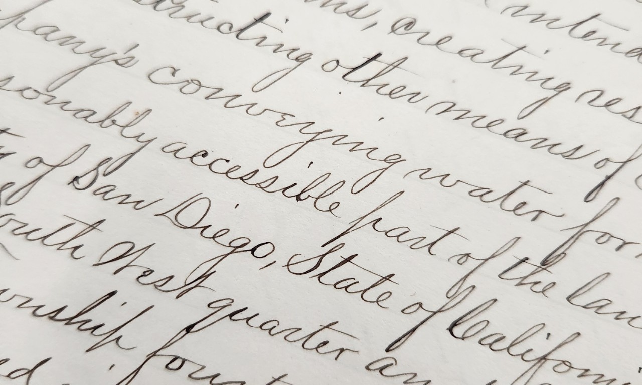 Close up of an Official Record